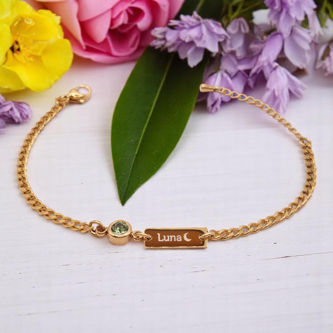 Birthstone Bracelet-Gold-7